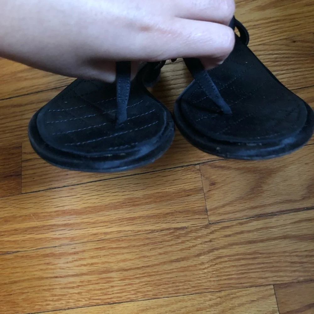 Chanel silk bow tie sandals